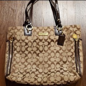 Coach signature canvas tote